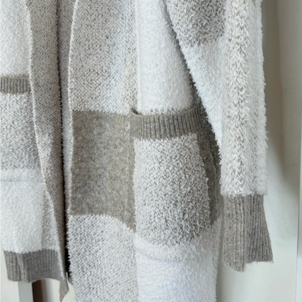 SO ME Beige and White Checkered Cardigan New - Picture 4 of 10